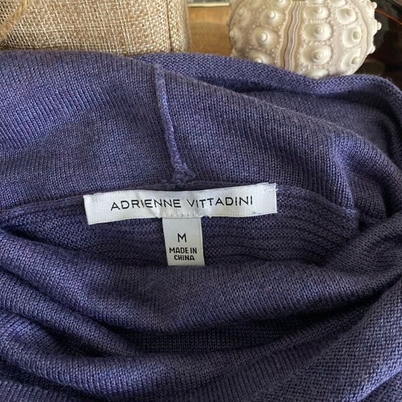 Adrienne Vittadini Women's Cowl Neck Long Sleeve Rib Knit Tunic Sweater - Picture 10 of 12